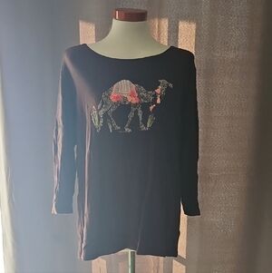 Karen Scott Brown Cotton Top